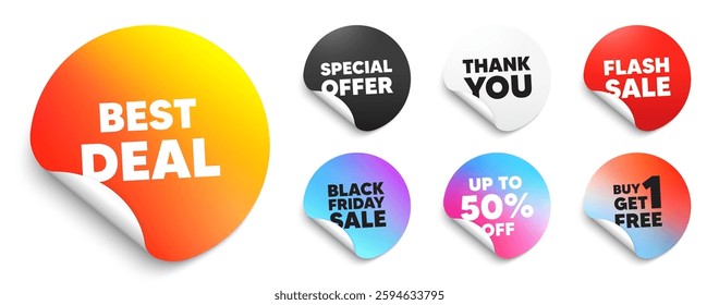 Best deal sticker tag. Special offer paper price tags. Best deal tag. Special offer Sale sign. Advertising Discounts symbol. Discount, black friday sticker. Promo banner. Vector