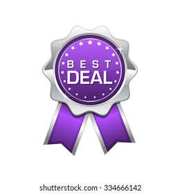 Best Deal Violet Vector Icon Design