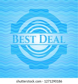 Best Deal water representation badge background.