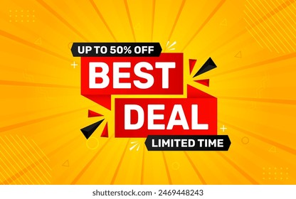 Best Deals Sale Banner Design Sale template. Best deal banner, Sales banner Vector design promotion for digital and print market