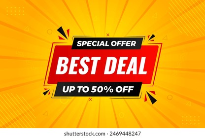 Best Deals Sale Banner Design Sale template. Best deal banner, Sales banner Vector design promotion for digital and print market