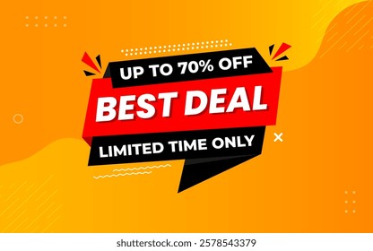 Best Deals Sale Banner Design Sale template. Best deal banner, Sales banner Vector design promotion for digital and print market