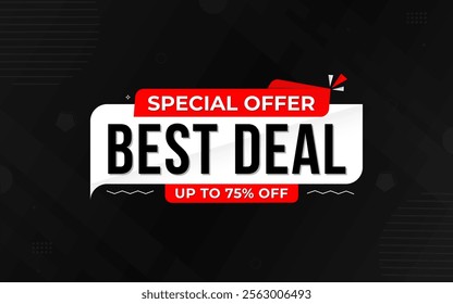 Best Deals Sales for digital and print market; Best deal banner. sign; Flat style template.  Best deal banner. Sales banner Vector design promotion.