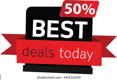 Best Deals Today, Creative Label to Promote Your Business