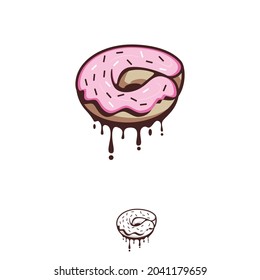 The best and delicious abstract letter C Donuts shop symbol for Cafe and Bakery. Vector illustration EPS.8 EPS.10