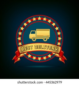 Best Delivery Badge with Golden Star Frame