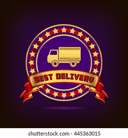 Best Delivery Badge with Golden Star Frame