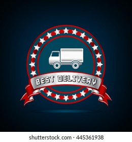 Best Delivery Badge with Silver Star Frame