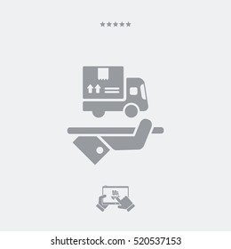 Mejor servicio de entrega - Icono web del vector