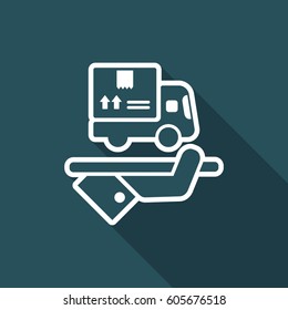 Best delivery service - Vector web icon