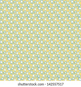 Best dental seamless pattern with gold background