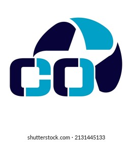 The Best Design C O logo unique modern minimalist simple creative abstract.