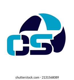 The Best Design C S logo unique modern minimalist simple creative abstract.