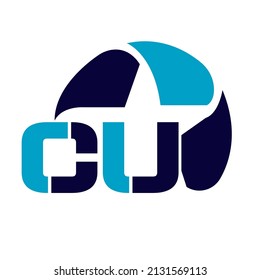 The Best Design c u logo unique modern minimalist simple creative abstract.