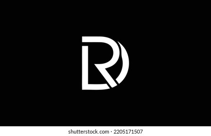 The Best Design DR RD logo unique modern minimalist simple creative abstract and vector