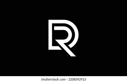 The Best Design DR RD logo unique modern minimalist simple creative abstract and vector