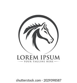 The Best Design Horse logo unique modern minimalist simple creative abstract and vector