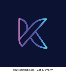 Best Design K logo unique modern minimalist simple creative abstract and vector