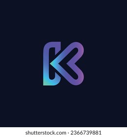 Best Design K logo unique modern minimalist simple creative abstract and vector