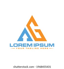 The Best Design logo Creative AG BA AE AG modern minimalist good design logo abstract and vectors