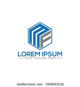 Mejor diseño MF FM FD LF GF diseño creativo y moderno abstracto y vectores de lujo