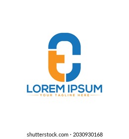 The Best Design TC logo unique modern minimalist simple creative abstract and vector
