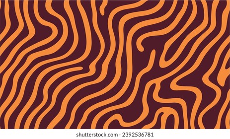 Das beste Design für Ihre Poster, Banner. Vorlage für das UI-Design. Digitale Linien. Muster für Webseiten, Landing-Seiten. Dunkelorangefarbene Vektorstruktur mit weinenden Linien. Nahtlos.
