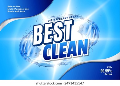 best detergent cleaner label for product promotion vector 