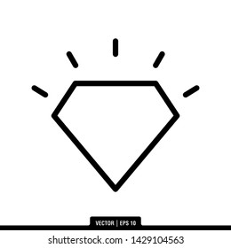 The best of Diamond icon vector, illustration logo template in trendy style. Suitable for many purposes.

