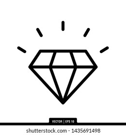 The best of Diamond icon vector, illustration logo template in trendy style. Suitable for many purposes.
