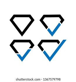 best diamond icon vector logo template