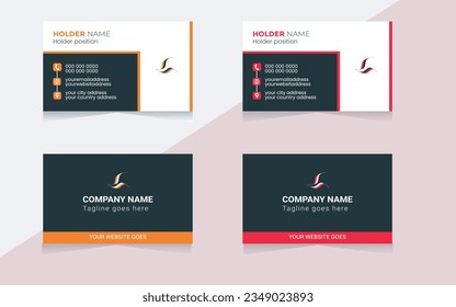 Best digital design modern simple vector minimal creative illustration personal information office visiting card template