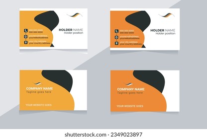 Mejor diseño digital simple vector simple simple ilustración mínima información personal oficina plantilla de tarjetas de visita