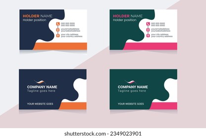 Best digital design modern simple vector minimal creative illustration personal information office visiting card template