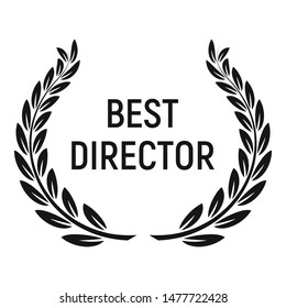 Best director award icon. Simple illustration of best director award vector icon for web design isolated on white background