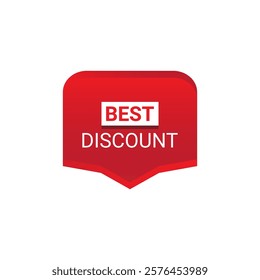 BEST DISCOUNT Label, Sticker, Banner, tag, for advertising, promotion, retail, website, graphic design project, app design or online store. Vector design element.