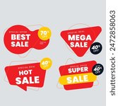 Best discount offer banners. Price deal sale stickers. Black friday special offer tags. Sale bubble coupon. Promotion discount banner templates design. Buy offer sticker. Super deal set. Vector