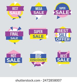 Best discount offer banners. Price deal sale stickers. Black friday special offer tags. Sale bubble coupon. Promotion discount banner templates design. Buy offer sticker. Super deal set. Vector