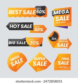 Best discount offer banners. Price deal sale stickers. Black friday special offer tags. Sale bubble coupon. Promotion discount banner templates design. Buy offer sticker. Super deal set. Vector