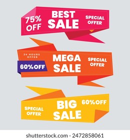 Best discount offer banners. Price deal sale stickers. Black friday special offer tags. Sale bubble coupon. Promotion discount banner templates design. Buy offer sticker. Super deal set. Vector