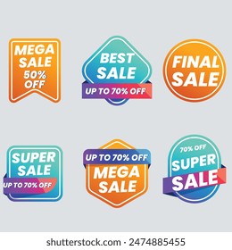 Best discount offer banners. Price deal sale stickers. Black friday special offer tags. Sale bubble coupon. Promotion discount banner templates design. Buy offer sticker. Super deal set. Vector