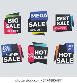 Best discount offer banners. Price deal sale stickers. Black friday special offer tags. Sale bubble coupon. Promotion discount banner templates design. Buy offer sticker. Super deal set. Vector
