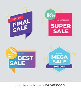Best discount offer banners. Price deal sale stickers. Black friday special offer tags. Sale bubble coupon. Promotion discount banner templates design. Buy offer sticker. Super deal set. Vector