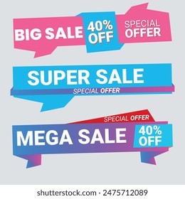 Best discount offer banners. Price deal sale stickers. Black friday special offer tags. Sale bubble coupon. Promotion discount banner templates design. Buy offer sticker. Super deal set. Vector