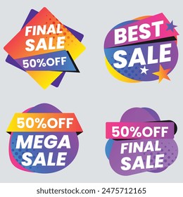 Best discount offer banners. Price deal sale stickers. Black friday special offer tags. Sale bubble coupon. Promotion discount banner templates design. Buy offer sticker. Super deal set. Vector