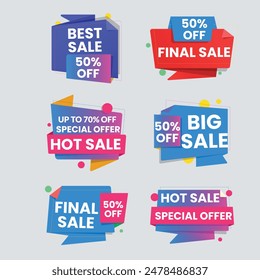 Best discount offer banners. Price deal sale stickers. Black friday special offer tags. Sale bubble coupon. Promotion discount banner templates design. Buy offer sticker. Super deal set. Vector