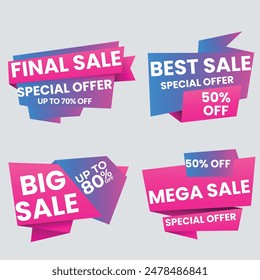 Best discount offer banners. Price deal sale stickers. Black friday special offer tags. Sale bubble coupon. Promotion discount banner templates design. Buy offer sticker. Super deal set. Vector
