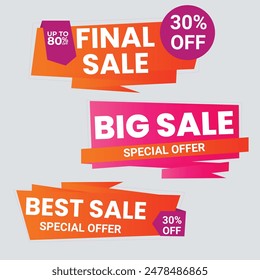 Best discount offer banners. Price deal sale stickers. Black friday special offer tags. Sale bubble coupon. Promotion discount banner templates design. Buy offer sticker. Super deal set. Vector