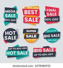 Best discount offer banners. Price deal sale stickers. Black friday special offer tags. Sale bubble coupon. Promotion discount banner templates design. Buy offer sticker. Super deal set. Vector