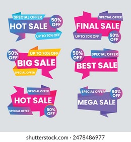 Best discount offer banners. Price deal sale stickers. Black friday special offer tags. Sale bubble coupon. Promotion discount banner templates design. Buy offer sticker. Super deal set. Vector